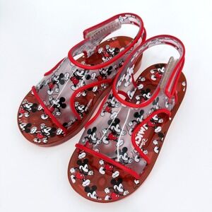Mini Melissa Disney Mickey Mouse Red Sandals Sz 10